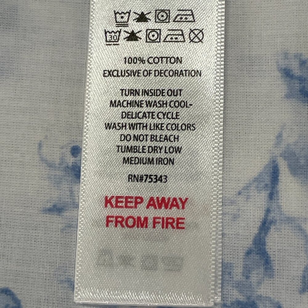 NWT, CAROLINE CONSTAS 2 Piece Cami/Shorts Woven Pajama Set, White/Blue - S - Picture 14 of 15